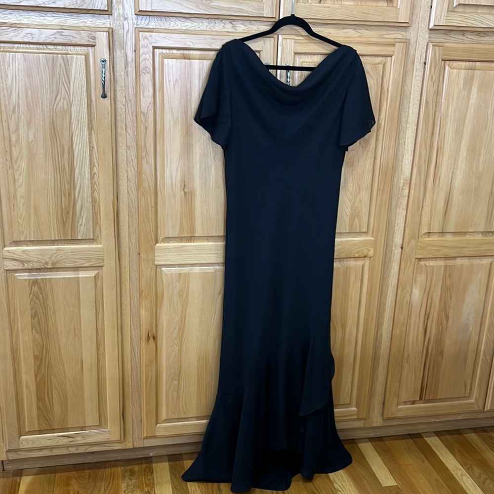 Liz Baker black formal dress 16Tall